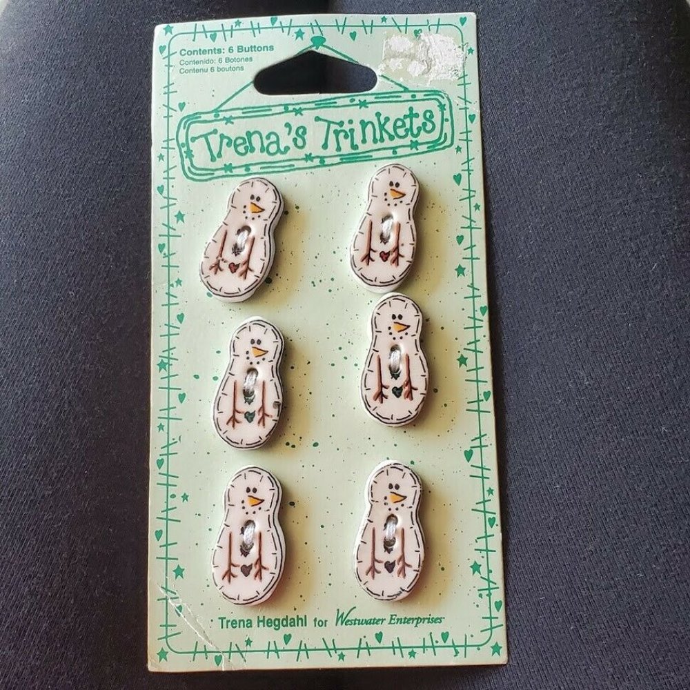 Vintage Trena's Trinkets Ceramic Buttons